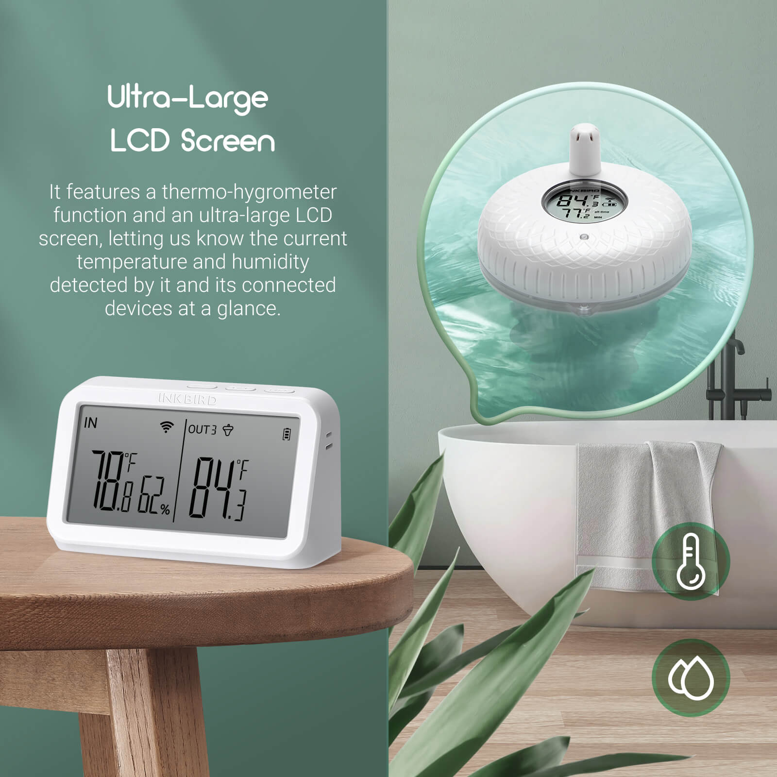 WiFi Gateway with Temperature & Humidity Sensor - IBS M2 Smart Home Hub for Remote Monitoring & IoT Automation