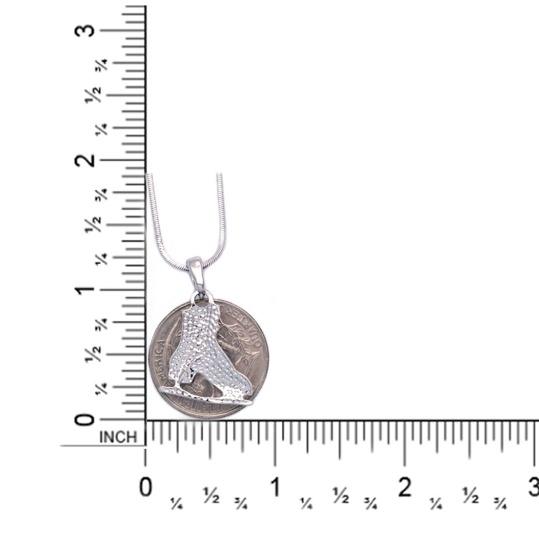 Ice Skating Pendant Necklace - Elegant Figure Skating Shoe Charm Jewelry for Women & Girls - Perfect Gift for Skaters & Ice Dance Lovers (Ideal for Competitions, Performances & Special Occasions)