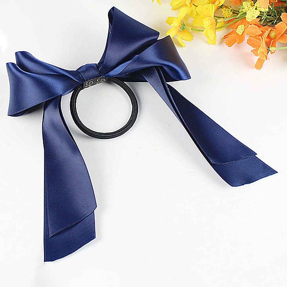 Smileyth Women's Satin Bow Headbands - Elegant Hair Accessory for Ponytails, Scrunchies & Ribbon Styles | Perfect for Work, Parties & Everyday Wear