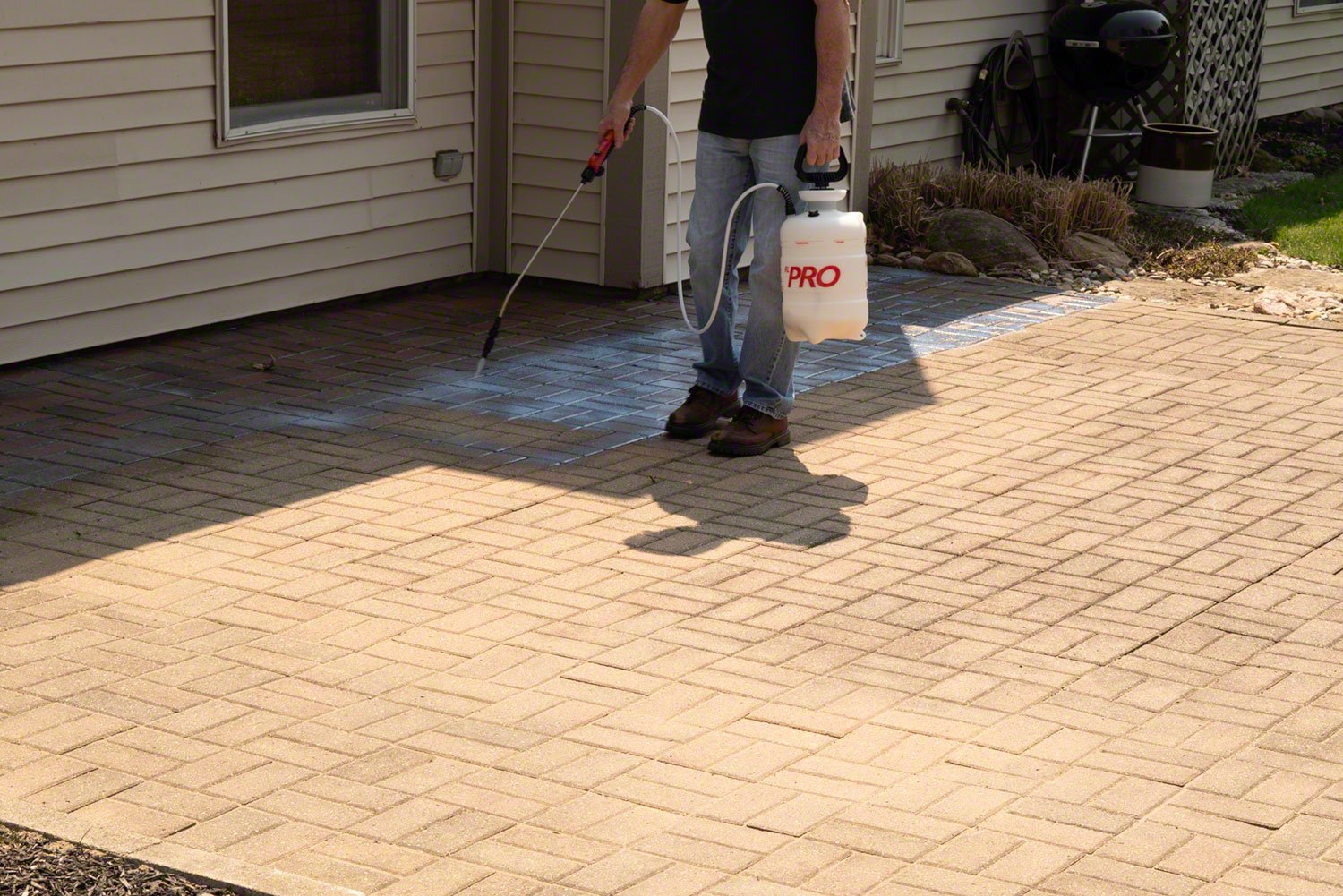 Low Gloss Patio Paver Sealer - Clear Water-Based Sealant for Concrete, Brick & Natural Stone - 2.5 Gallon - Protects Against Weather, Stains & UV Damage - Perfect for Driveways, Walkways & Outdoor Living Spaces