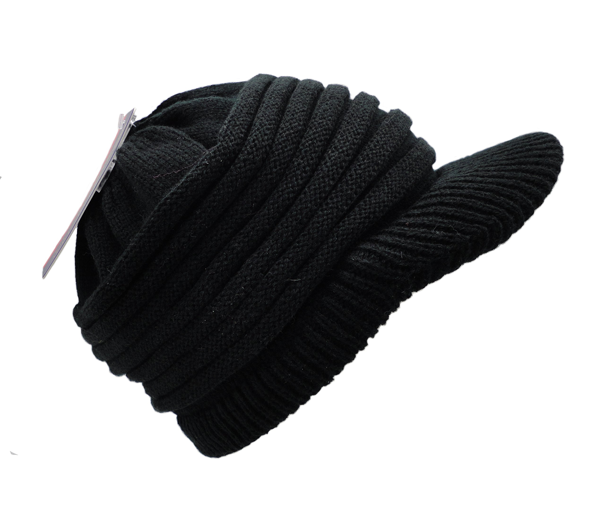 Fashion Women's Cable Knit Slouch Beanie Hat with Visor - Soft Winter Knit Hat for Women, Outdoor Activities & Casual Wear