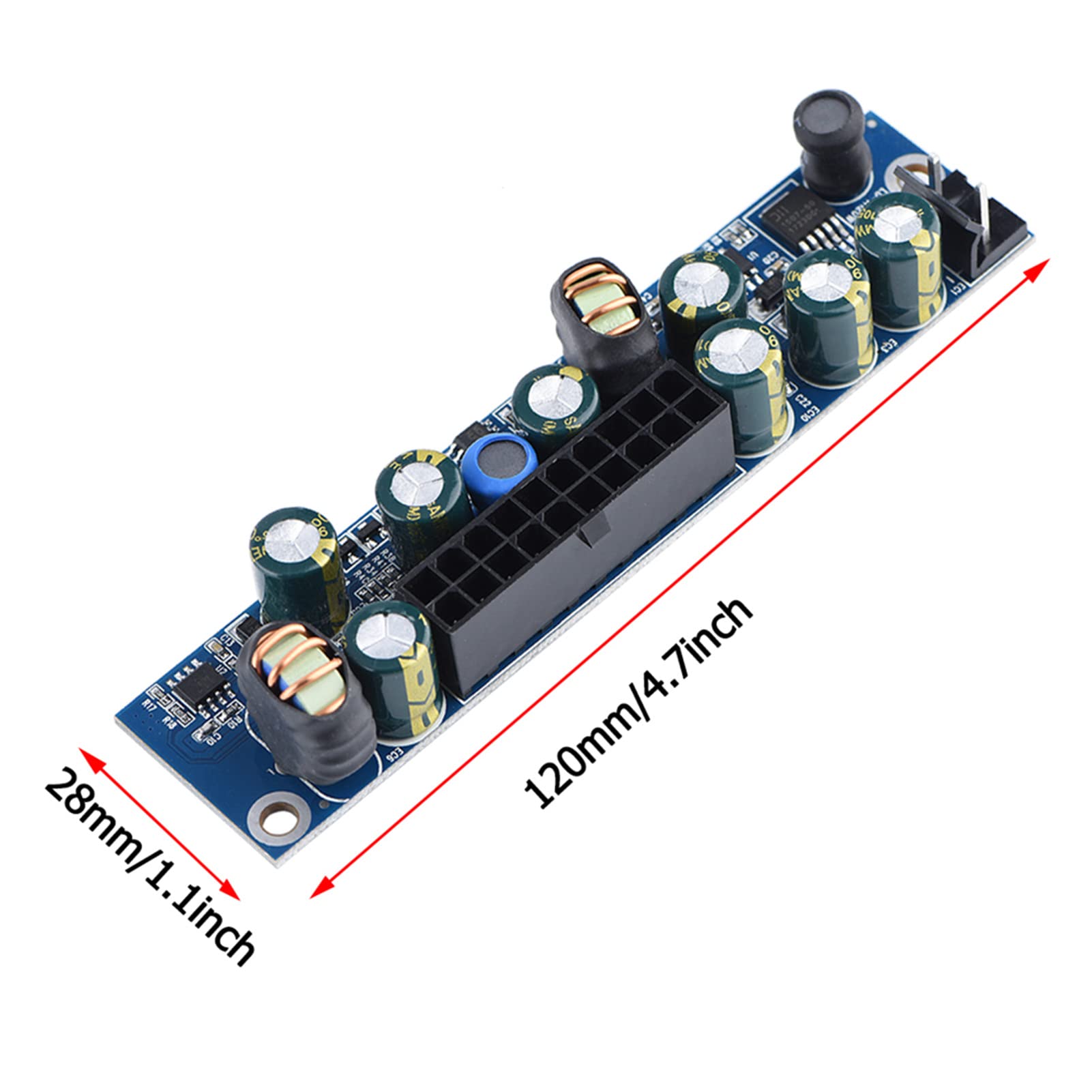 12V 120W ATX Power Supply Module with 24Pin Connector - DC Input for Mini PC, HTPC, POS System, Digital Set-Top Box - Reliable PSU for Home Office & Commercial Use