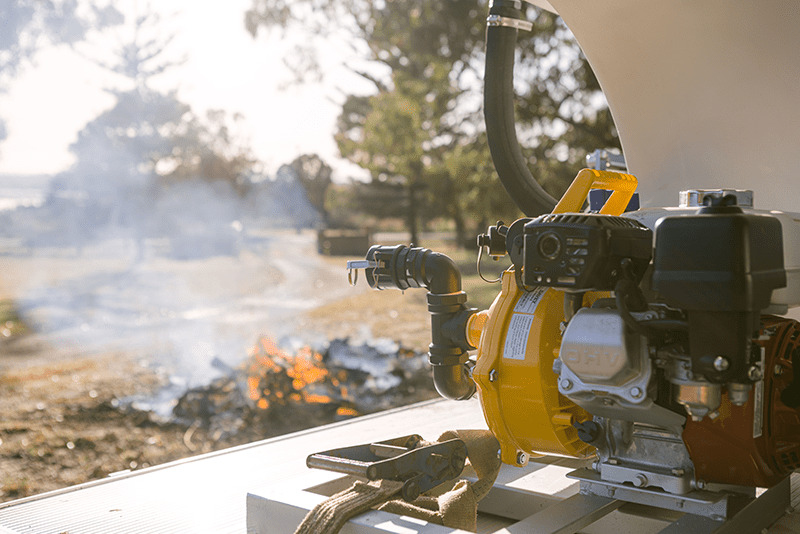 1000L FireGuard Compact Skid Mounted Firefighting Unit with Davey 5155HV 5.5HP Pump - 500LPM/600kPa - Free Delivery Within 800km of Perth - Ideal for Bushfire Protection, Rural Properties & Emergency Response