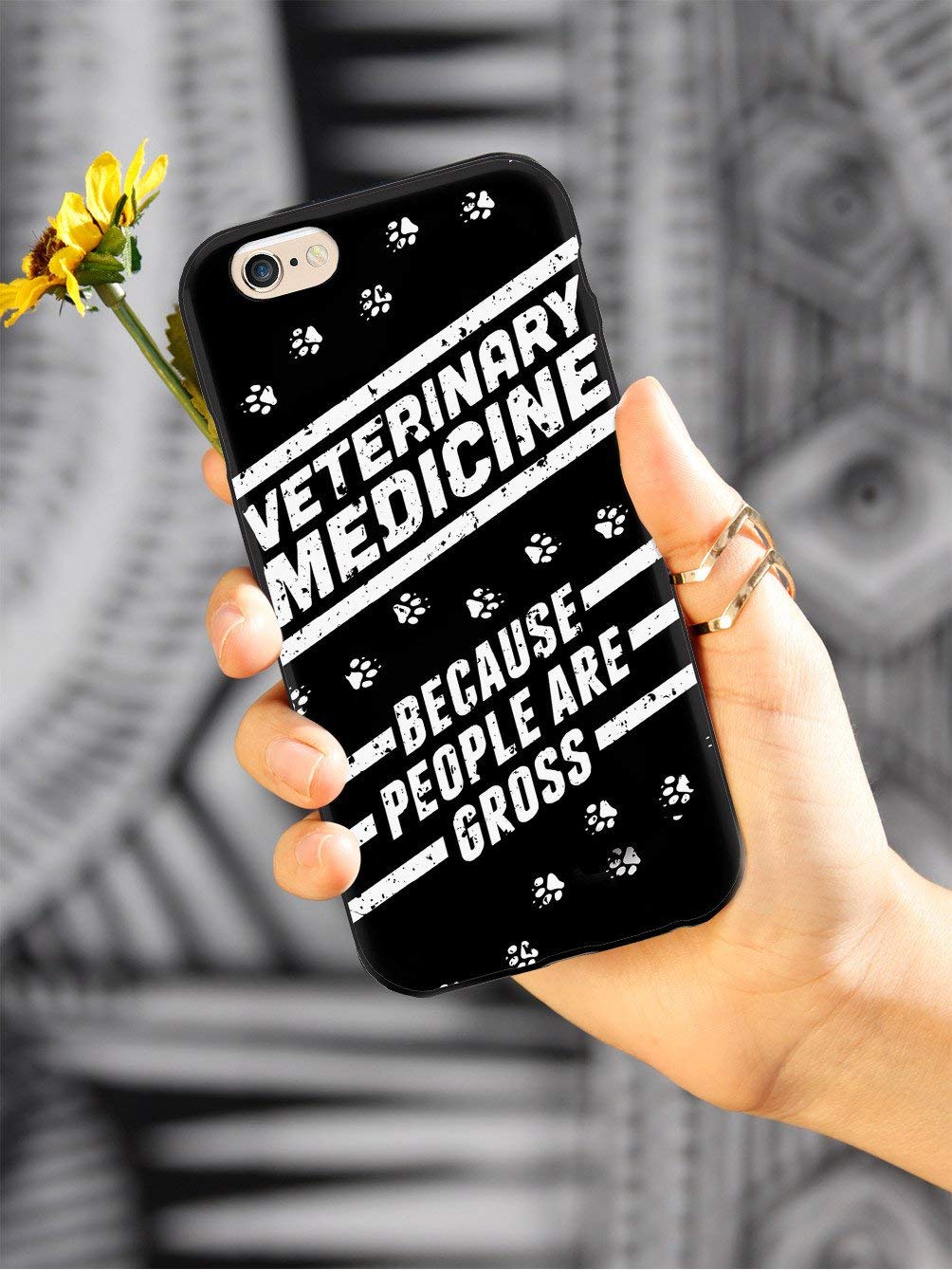 Inspired Cases - iPhone 8 Case Compatible with Apple iPhone 8 - 3D Textured Protective Phone Cover - Veterinary Medicine Vet Theme - Perfect for Vet Professionals & Animal Lovers