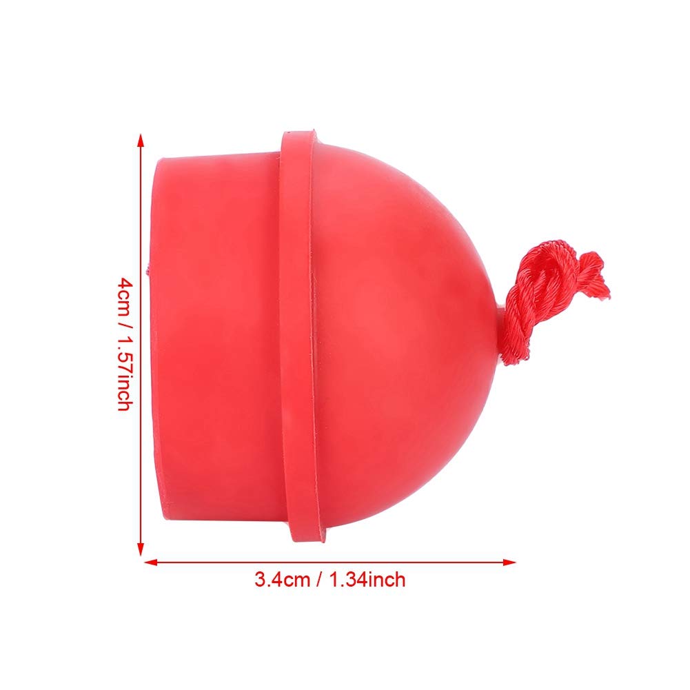 Premium Non-Slip Rubber Pool Cue Chalk Holder with Cord - 2 Pack Red Billiard Chalk Holders for Snooker, 8 Ball & 9 Ball Pool Games - Perfect for Home Game Rooms, Bars & Professional Tournaments