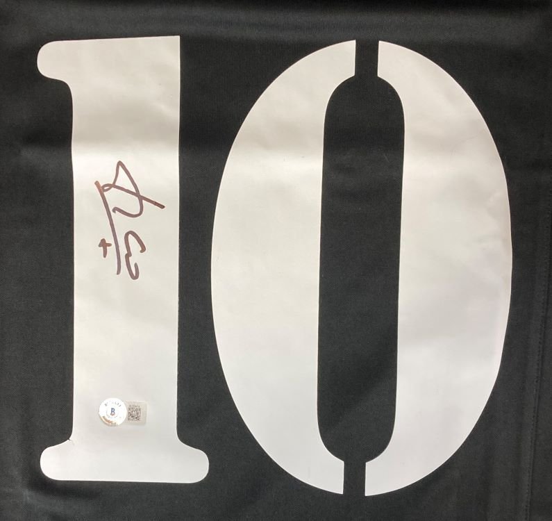 Luis Figo Autographed Real Madrid Black Adidas Soccer Jersey - Authentic Signed Football Shirt for Collectors & Fans - Perfect for Memorabilia Display, Sports Gifts & Soccer Enthusiasts