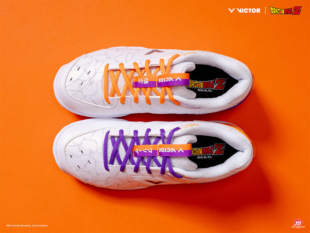 Victor x Dragon Ball Z VG DBZ L Unisex Indoor Court Shoes for Basketball & Volleyball - Lightweight Ivory White Anime Sneakers for Fans & Collectors