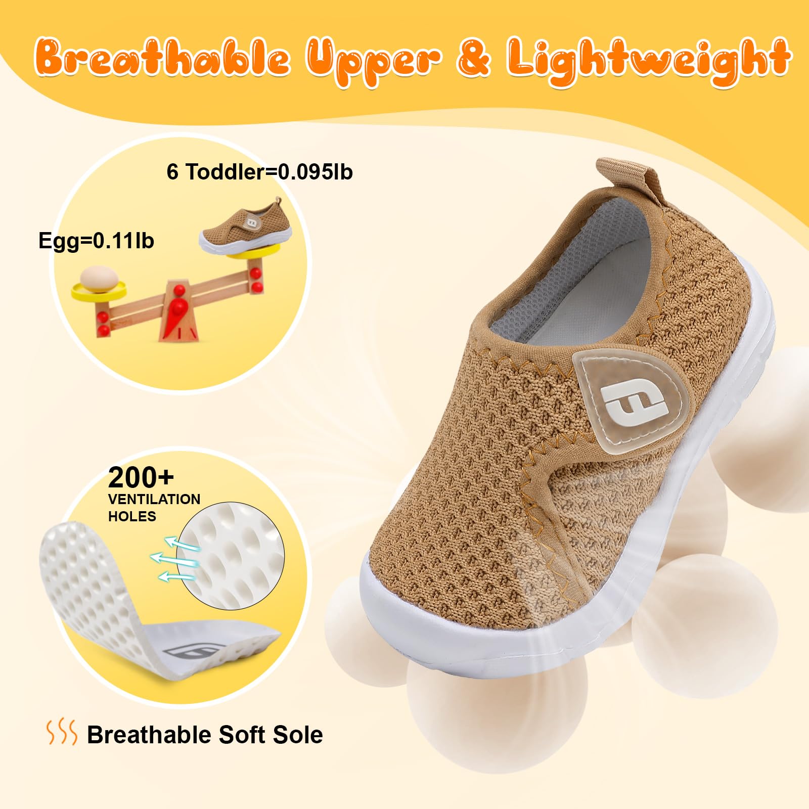 JOINFREE Kids Barefoot Shoes - Breathable Lightweight Sneakers for Toddlers - Perfect for School & Play