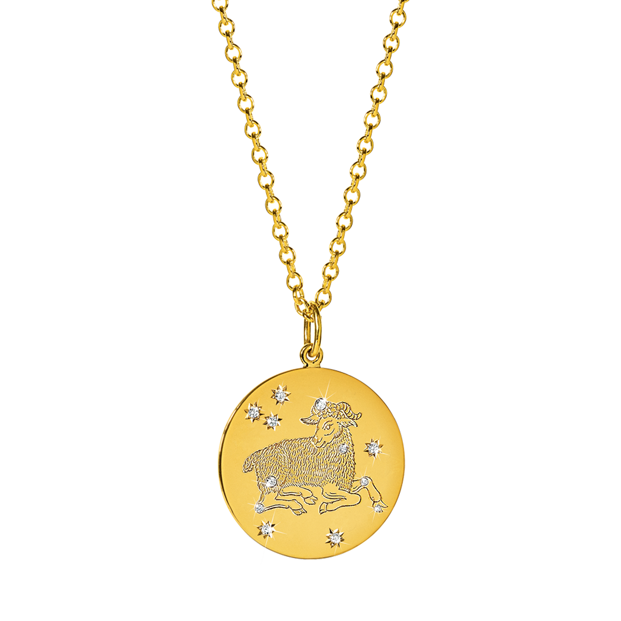Aries Zodiac Pendant Necklace - Sterling Silver Horoscope Jewelry for Women - Perfect Birthday Gift & Daily Wear Zodiac Sign Accessory