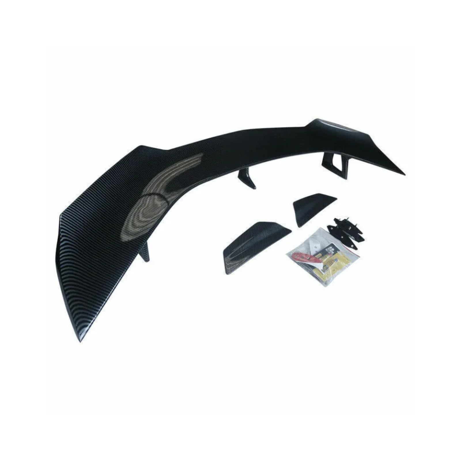 ZL1 1LE Style Carbon Fiber Print Trunk Spoiler Wing Kit for Chevrolet Camaro SS RS LT ZL1 2016-2024 Models | No Drill Installation | Enhances Aerodynamics & Sporty Look for Street Racing & Car Shows