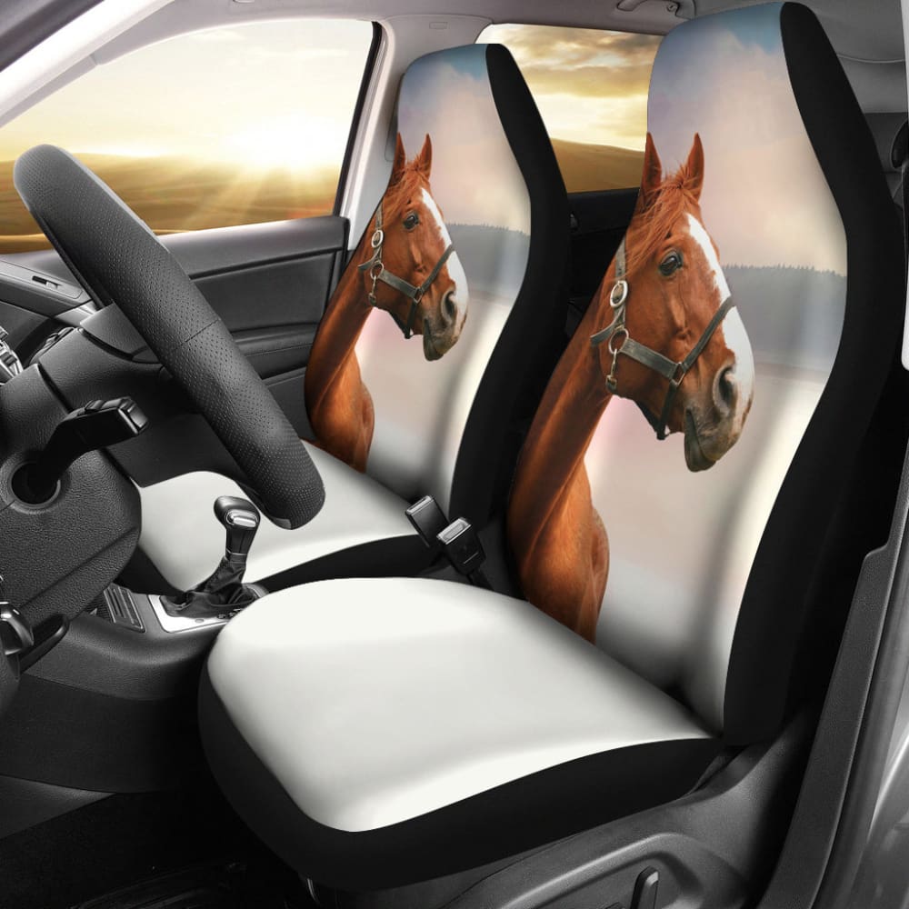 Premium Horse Print Car Seat Covers - Universal Fit for Cars, Trucks & SUVs - Stylish Equestrian Design for Auto Interior Protection - Perfect for Horse Lovers & Western Theme Vehicles