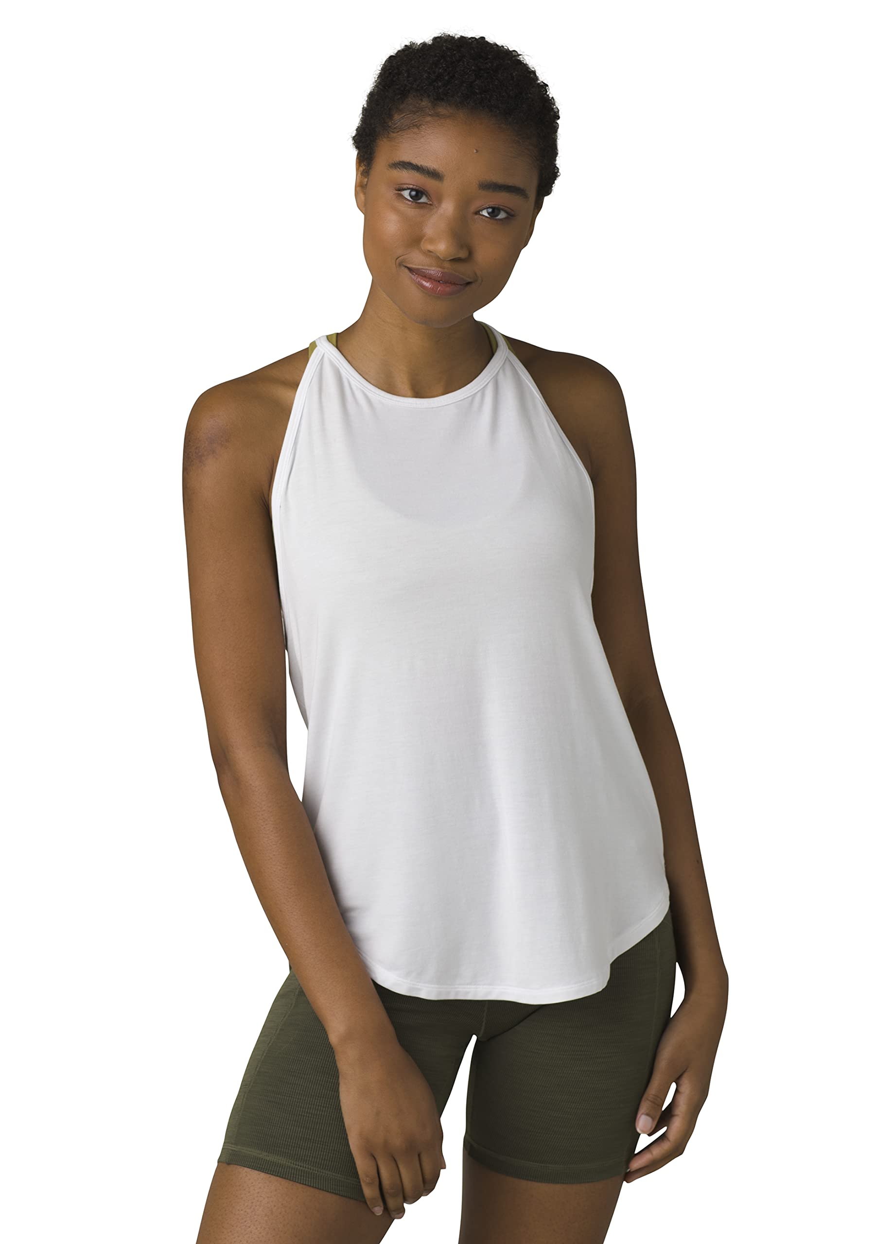 prAna Women's Foundation Slit Back Tank Top - Breathable Yoga & Workout Shirt for Women | Perfect for Gym, Running, Pilates & Casual Wear