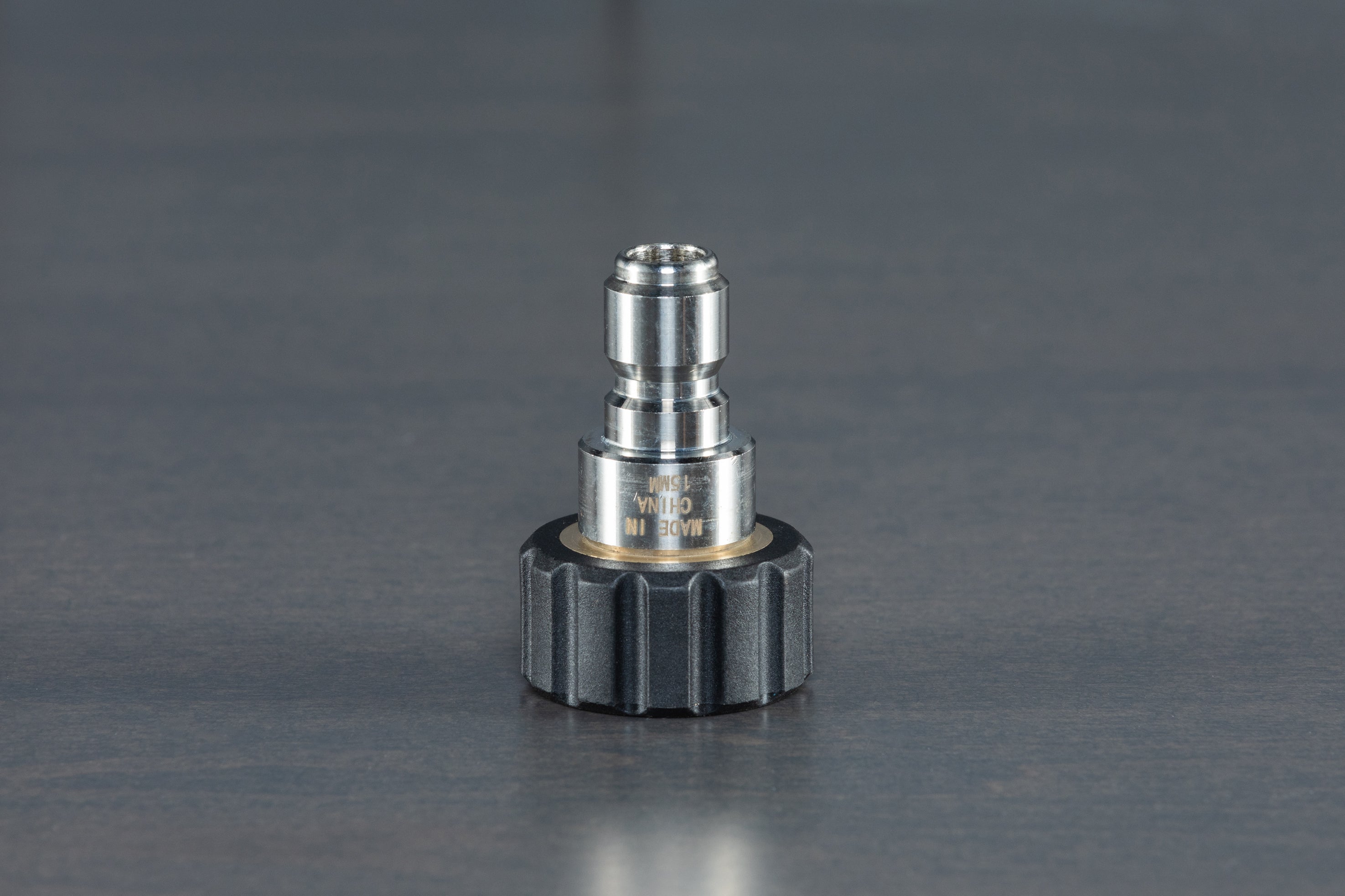 Stainless Steel M22 Female (15mm) to 3/8 Quick Disconnect Plug Adapter - Perfect for Hydraulic Systems, Pneumatic Tools, and Industrial Equipment Connections