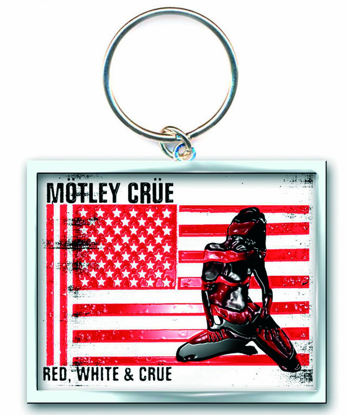 Motley Crue Enamel Keychain - Red White & Crue Official Band Merchandise for Fans, Collectors & Gifts | Perfect for Concerts, Backpacks & Keys