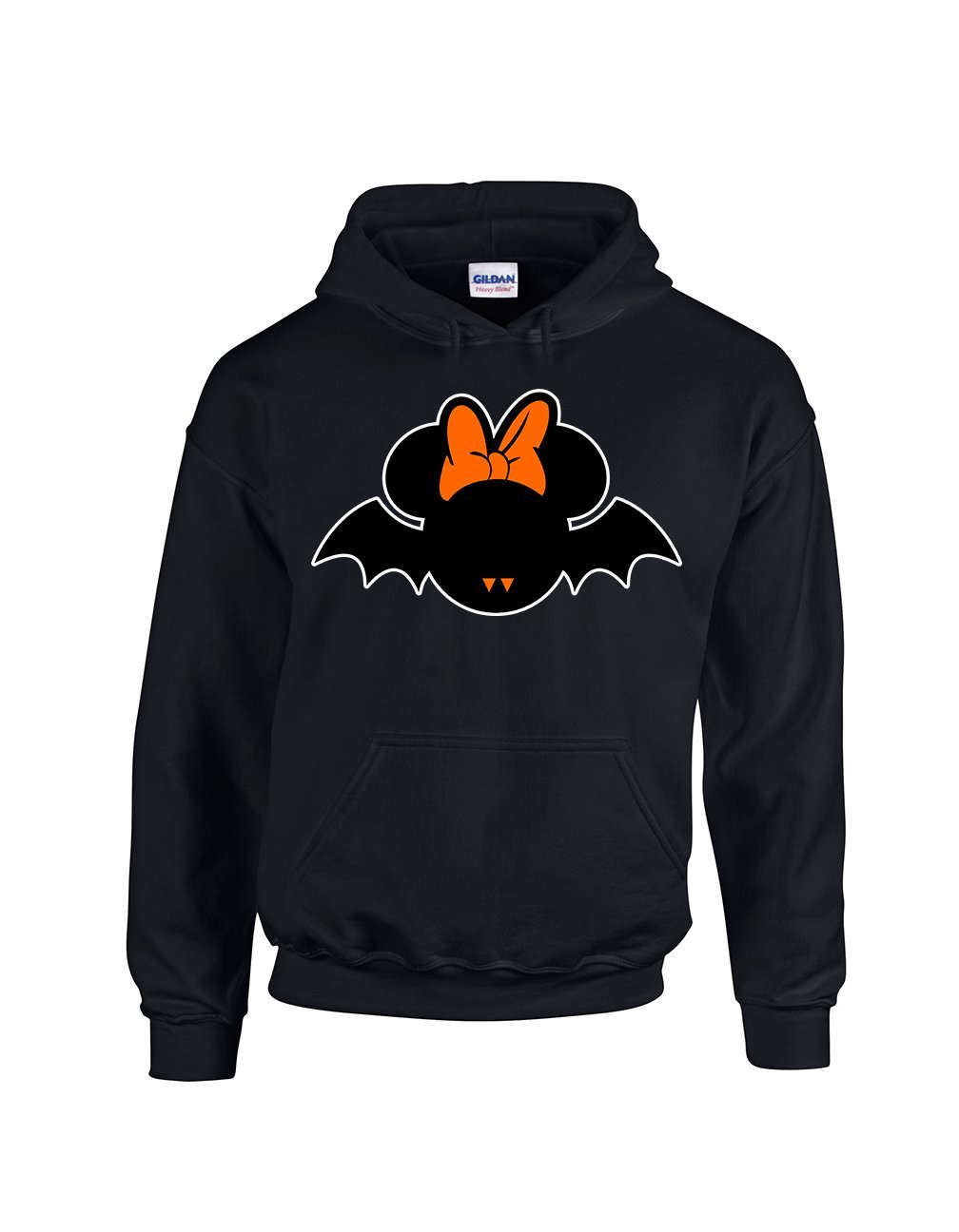 Minnie & Bat Halloween Couple Hoodie - Unisex Matching Hooded Sweatshirt for Women & Men - Cute Couples Costume for Halloween Parties & Date Nights