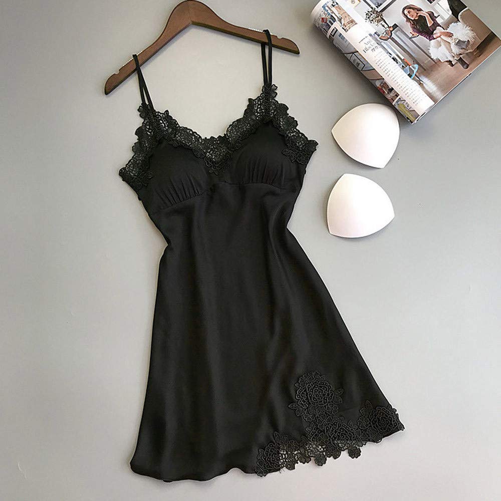Sexy Lace Babydoll Nightgown for Women - Black XXL Lingerie Sleepwear with Bandage Design for Bedroom, Boudoir & Romantic Nights