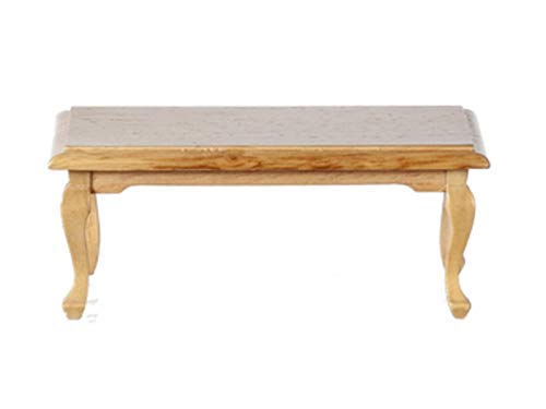 Melody Jane Dollhouse Miniature Living Room Furniture - Light Oak Queen Anne Coffee Table for Dollhouse Accessories | Perfect for Dollhouse Decor, Miniature Displays & Collectors