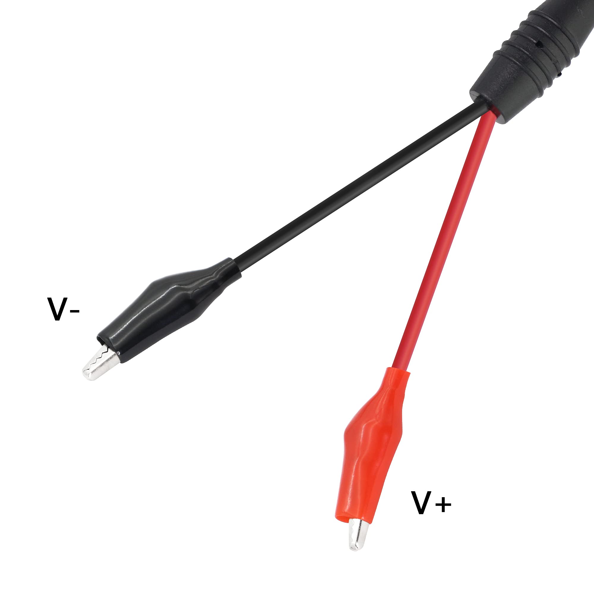 YACSEJAO USB Test Leads with Alligator Clips - Red & Black Wires (1 Male + 1 Female) - 5A Max Current, 19.7in/50cm Length - Perfect for Electronics Testing, DIY Projects & Circuit Debugging
