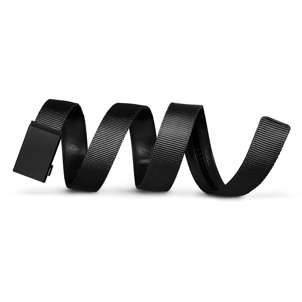 Mission Belt Polymer Buckle Black / Black 40mm Nylon Belt - Adjustable No-Hole Design for Men & Women | Perfect for Office, Casual Wear & Travel