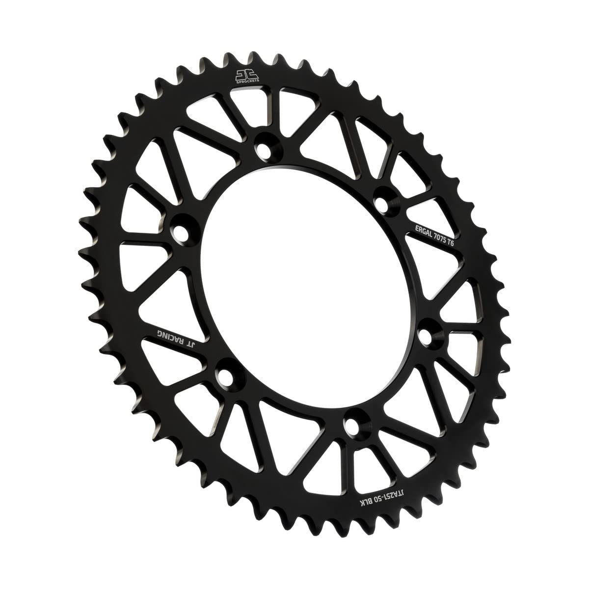 JT Sprockets JTA251.50BLK 50 Tooth Black Aluminum Rear Sprocket for Motorcycle & ATV - High Performance Replacement Part for Smooth Riding & Off-Road Adventures