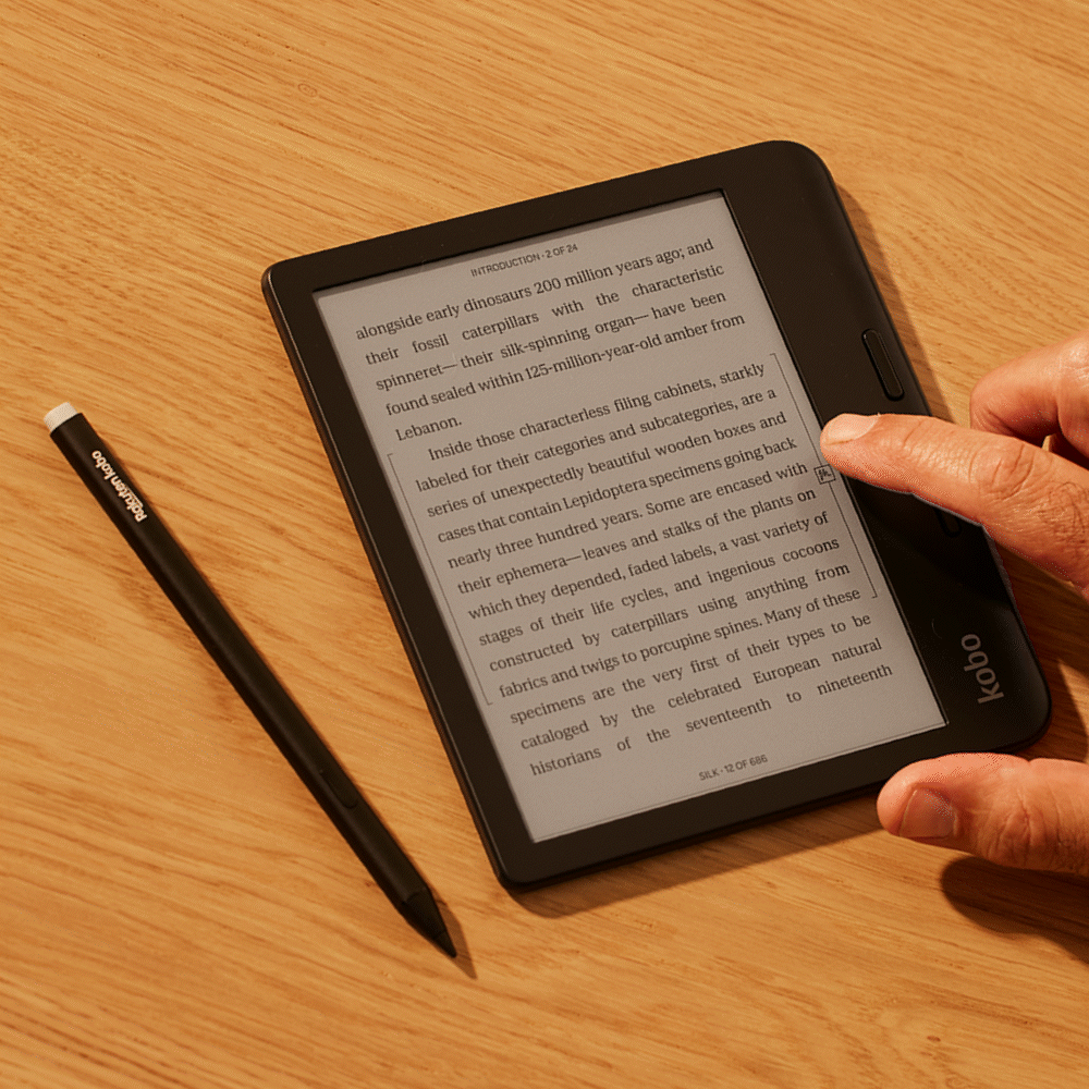 Kobo Stylus 2 Digital Pen for Kobo Libra Colour E-Reader - Black | Perfect for Note-Taking, Drawing & Highlighting eBooks