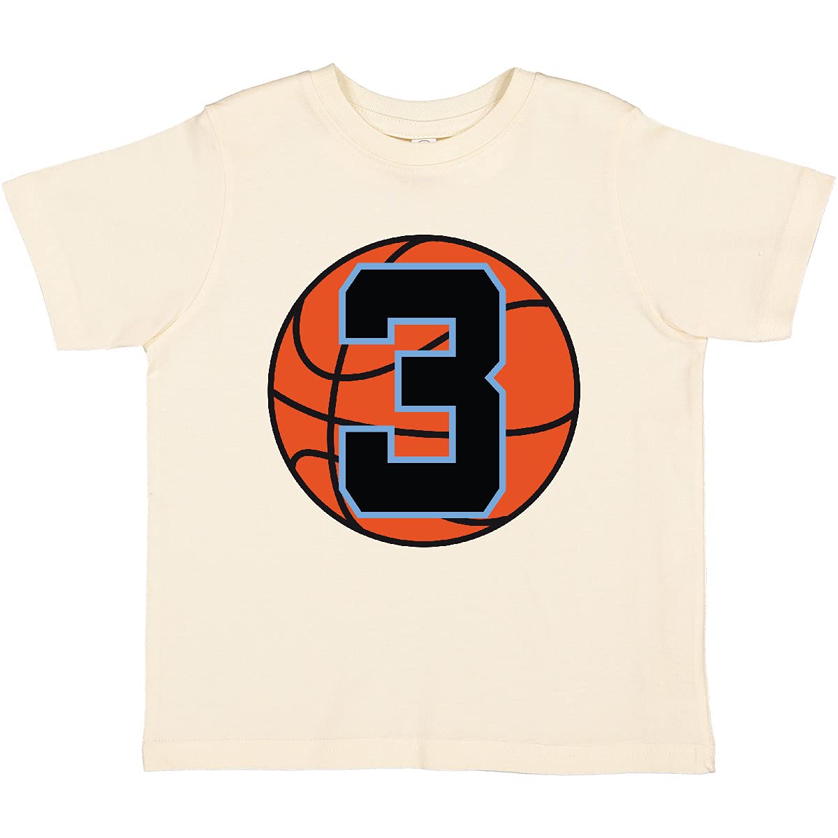 Inktastic Basketball 3rd Birthday T-Shirt for 3 Year Old Boys & Girls - Fun Toddler Basketball Party Outfit for Birthday Celebrations & Sports Events