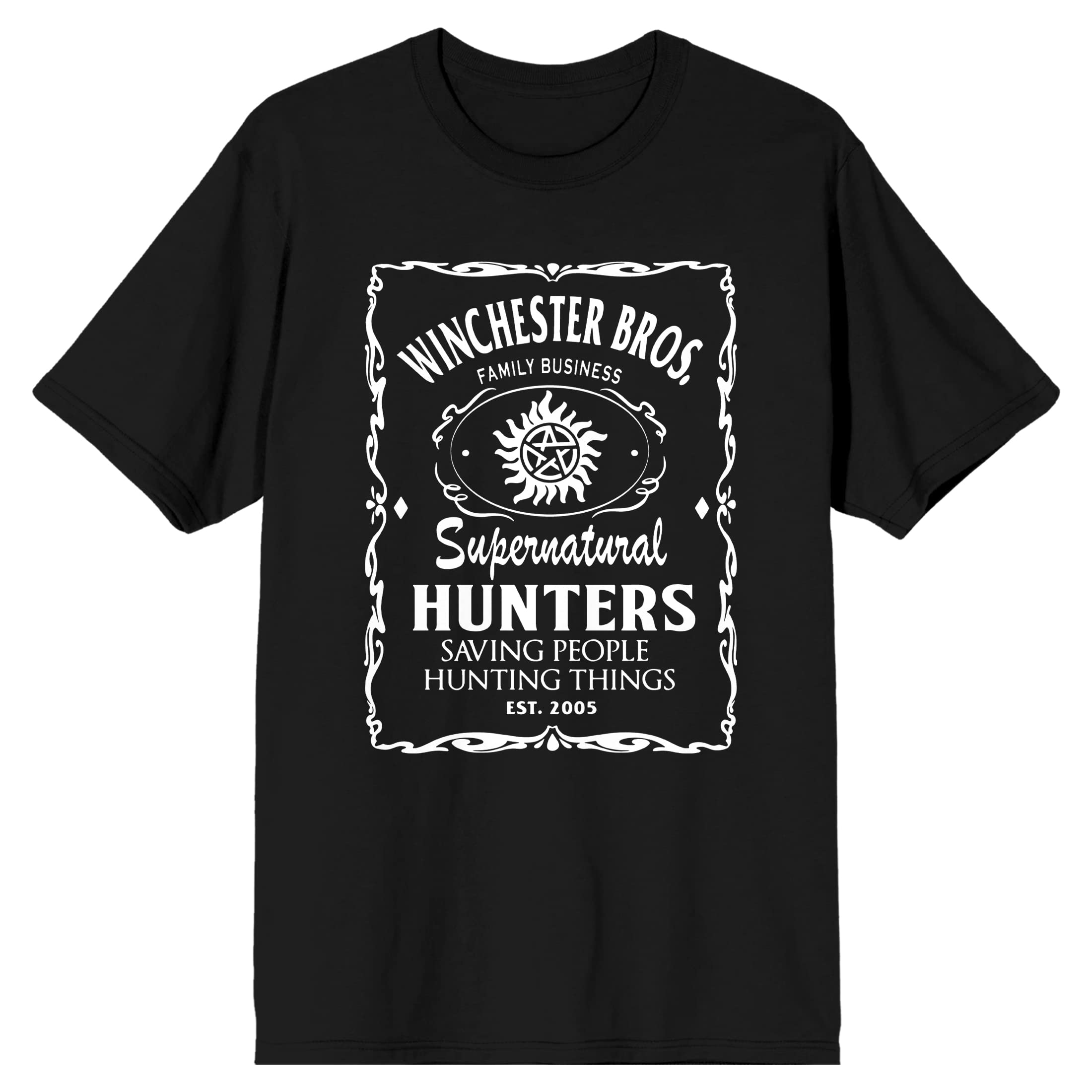 Supernatural Winchester Brothers Family Business Poster Men's Black T-Shirt | TV Show Merchandise for Fans | Perfect for Cosplay, Conventions & Gift Giving