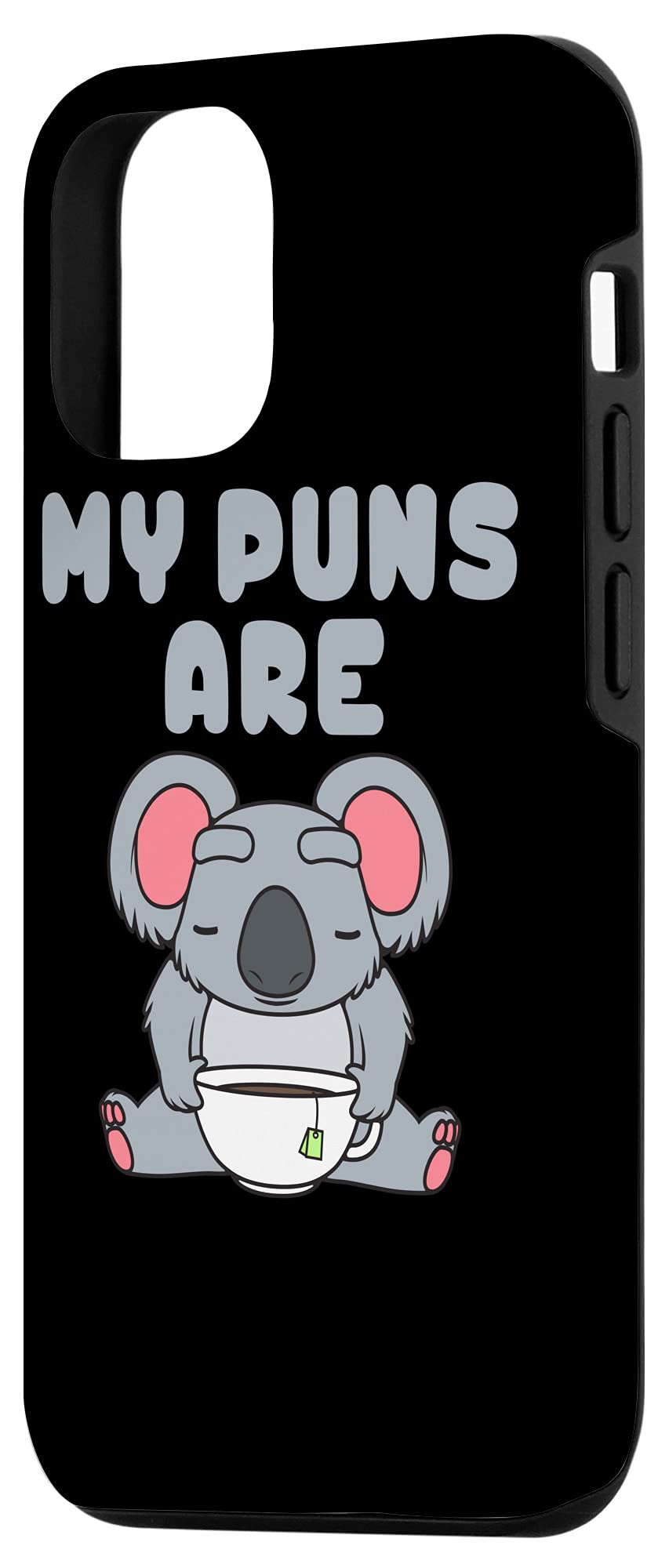 Funny Koala Tea Pun iPhone 12/12 Pro Case - Perfect Gift for Men & Women Coffee Lovers | Durable Protective Phone Cover for Daily Use, Office & Travel