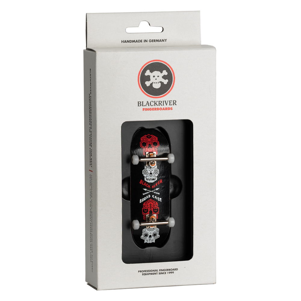 Blackriver Fingerboard Complete - Professional Finger Skateboard with Broadcast Totem Design - Perfect for Skateboarding Enthusiasts & Collectors - Great for Indoor Practice, Office Fun & Gift Giving