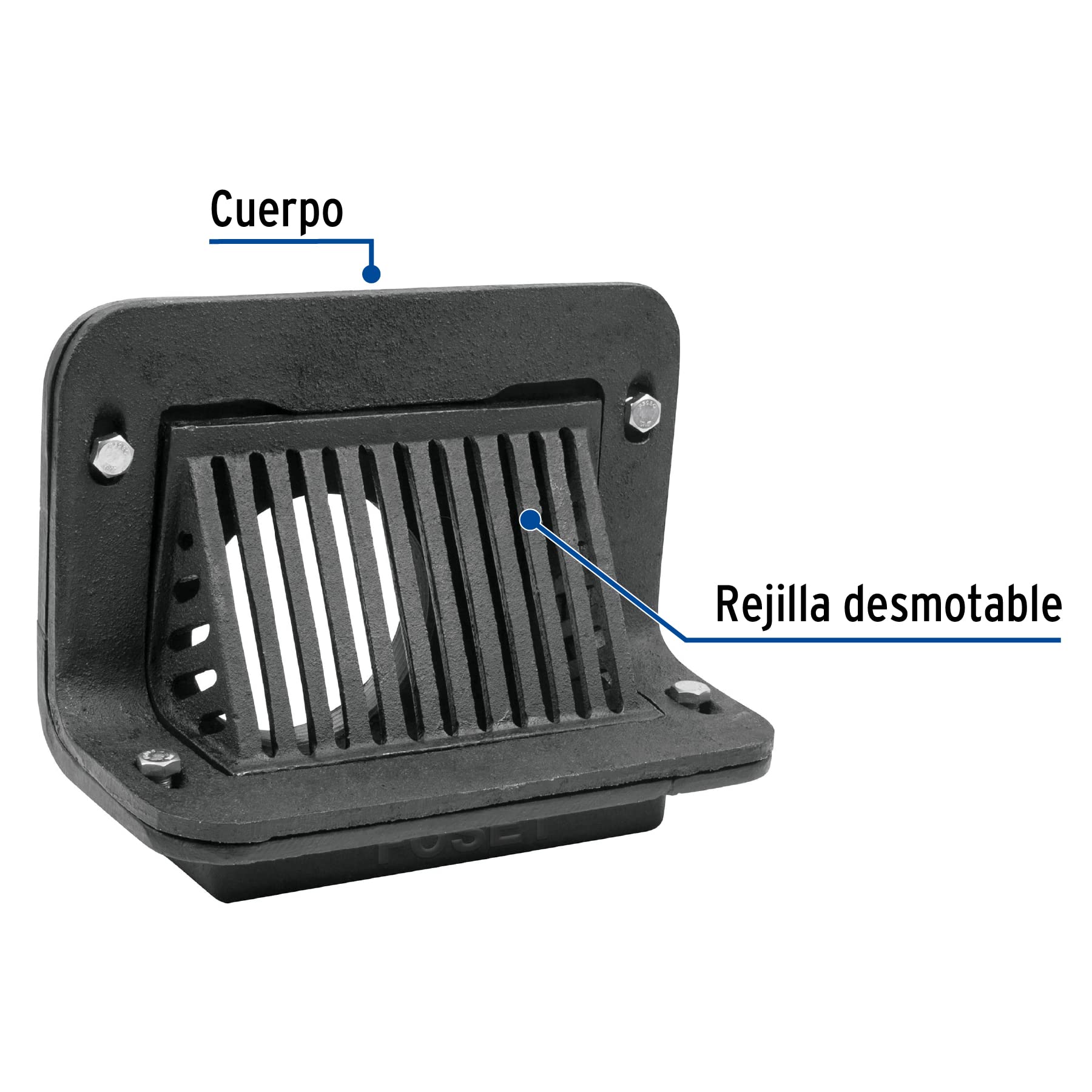 4FT Iron Parapet Tube Strainer - Heavy Duty Drainage for Roofs, Balconies & Construction Sites