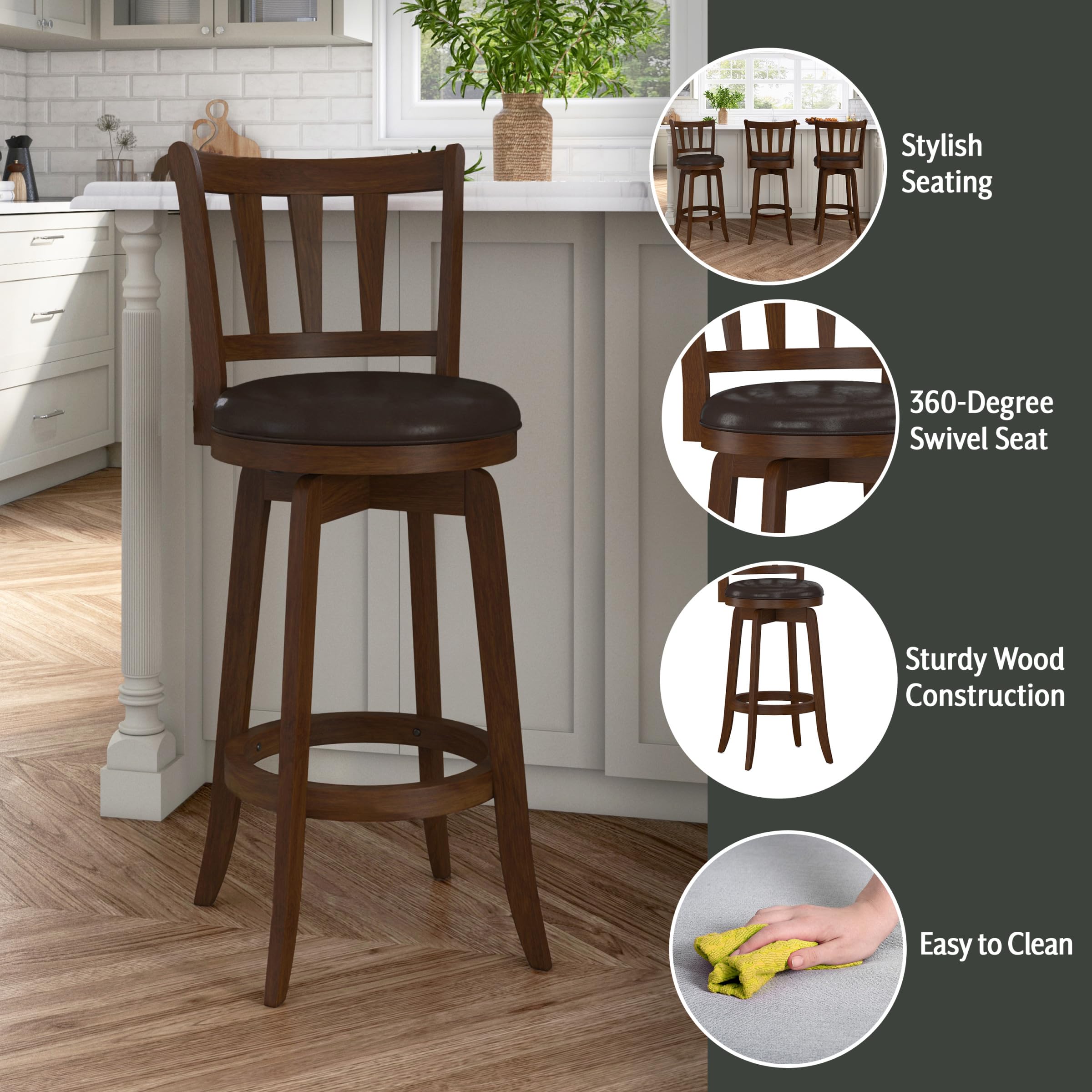 Hillsdale Presque Isle Swivel Bar Stool - 30