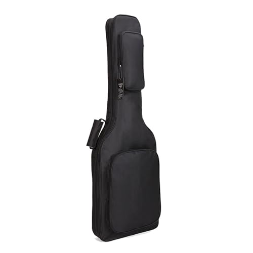 44 Inch Electric Guitar Bag & 45 Inch Bass Case - Waterproof Oxford Cloth Gig Bag with Adjustable Dual Shoulder Straps (Black) - Perfect for Travel, Gigging & Music Storage