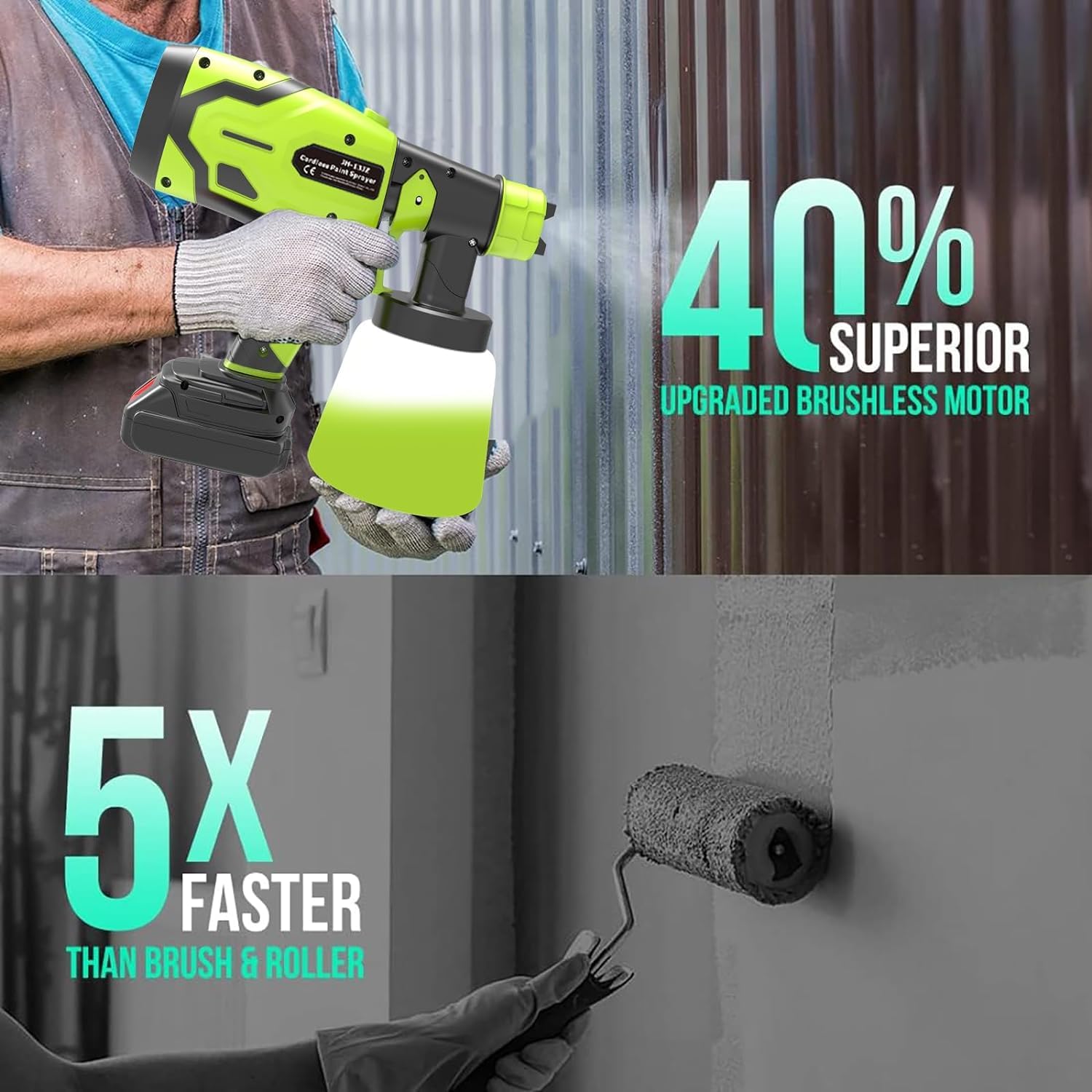 **Makita 18V Cordless Paint Sprayer - 600W Electric Spray Gun with 5 Copper Nozzles, 1000ml Container & 50 Paint Bags (Battery Not Included) - Perfect for House Painting, DIY Projects & Furniture Refinishing**