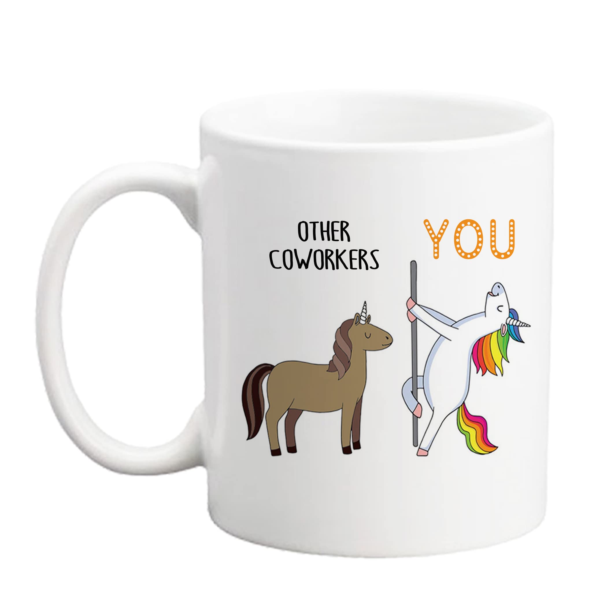 11 oz Unicorn Coffee Mug - Funny Coworker Gift for Women & Men, Birthday, Mother's Day, Father's Day Present - Perfect Office Colleague Gift for Friends - Ideal for Workplace, Home & Coffee Breaks