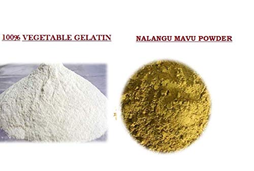 100% Natural Vegetable Gelatin with Nalangu Mavu Powder - 2-in-1 Face Mask & Hair Removal for Glowing Skin - 25g | DIY Skincare & Beauty Treatment at Home