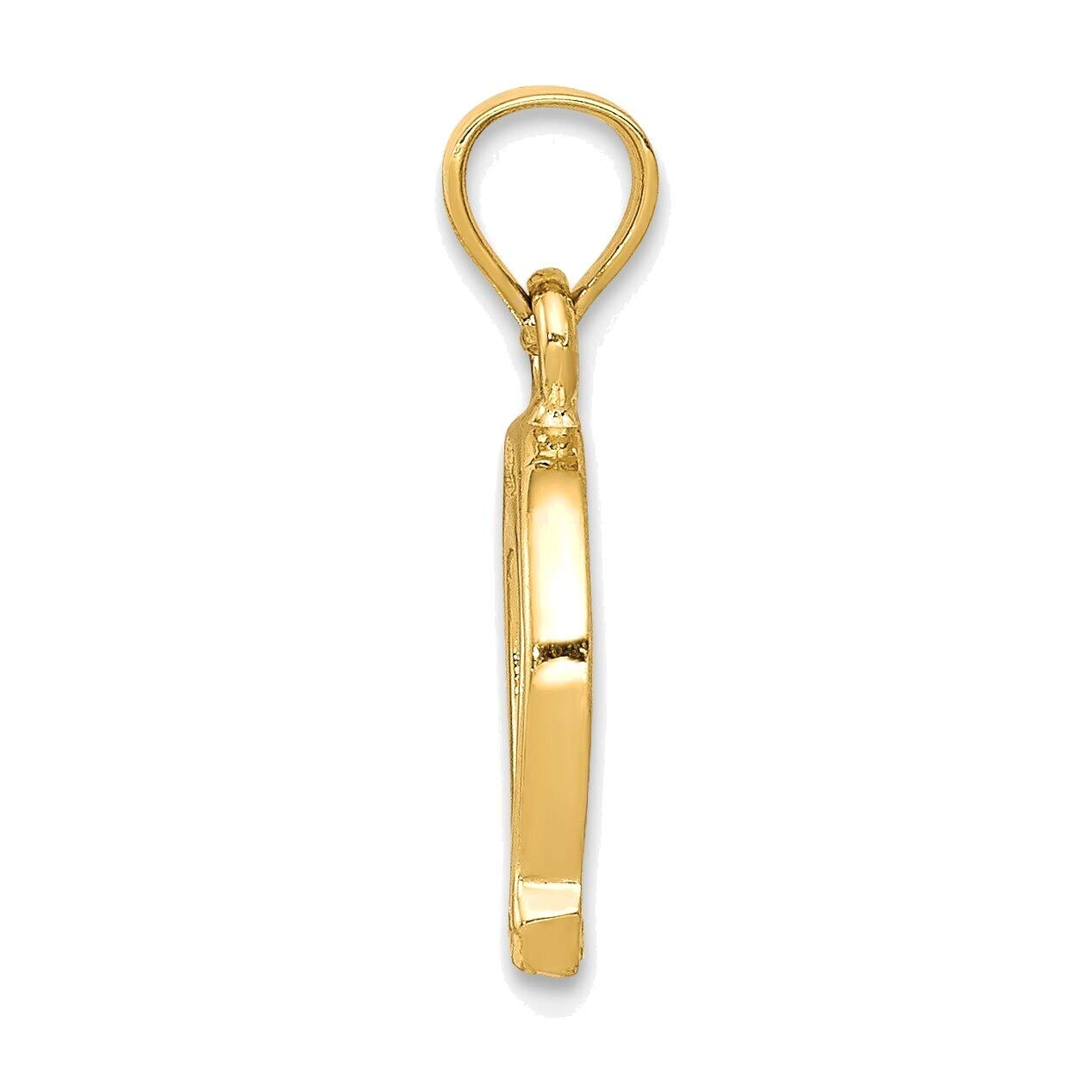 14K Yellow Gold Horseshoe Pendant - Lucky Charm Jewelry for Everyday Wear