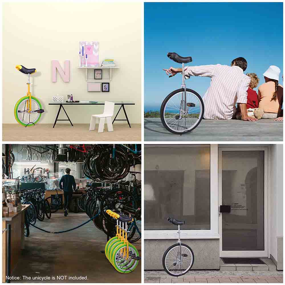 Premium Unicycle Display Stand for 16-24 Inch Wheels - Durable Bike Rack for Retail Stores, Gyms & Cycling Shops - Perfect for Showcasing Unicycles in Commercial Spaces