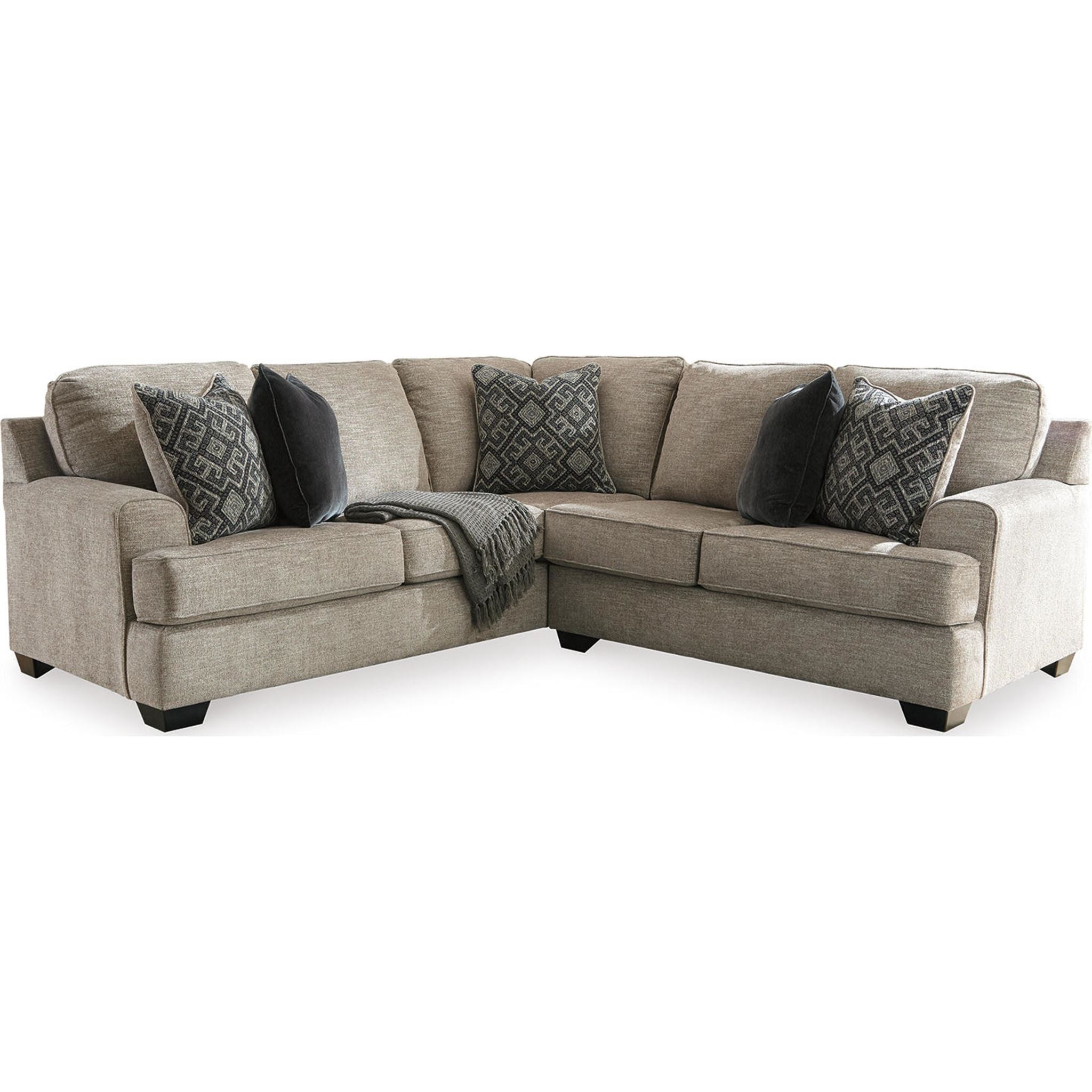 Bavarian 2-Piece Sectional Sofa Set - Modern L-Shaped Living Room Couch for Small Spaces & Apartments