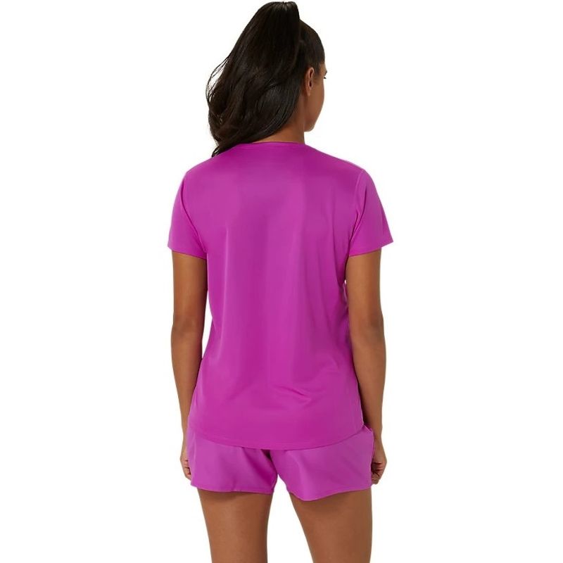 ASICS Women's Silver Running T-Shirt - Lightweight Moisture-Wicking Workout Top for Jogging, Gym & Outdoor Activities