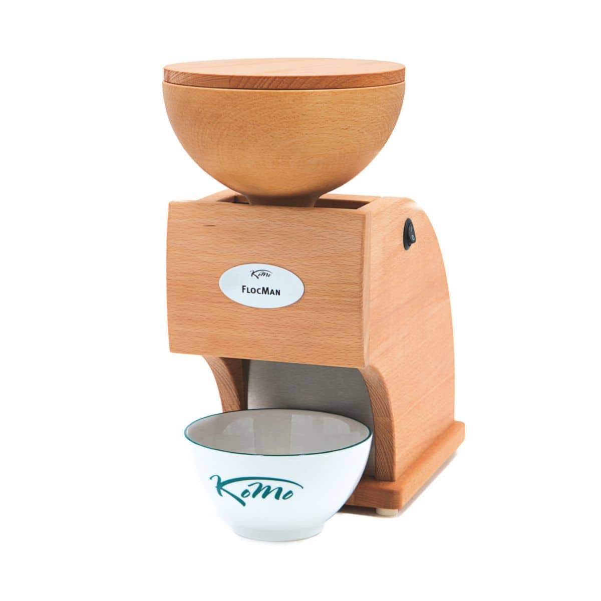 KoMo FlocMan Electric Grain Flaker - Roll Oats, Wheat & More for Healthy Breakfast - Perfect for Home Use & Organic Cooking