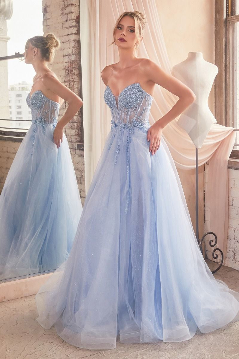 Marisol Strapless Layered Tulle Ball Gown - Elegant Prom Dress for Weddings & Formal Events