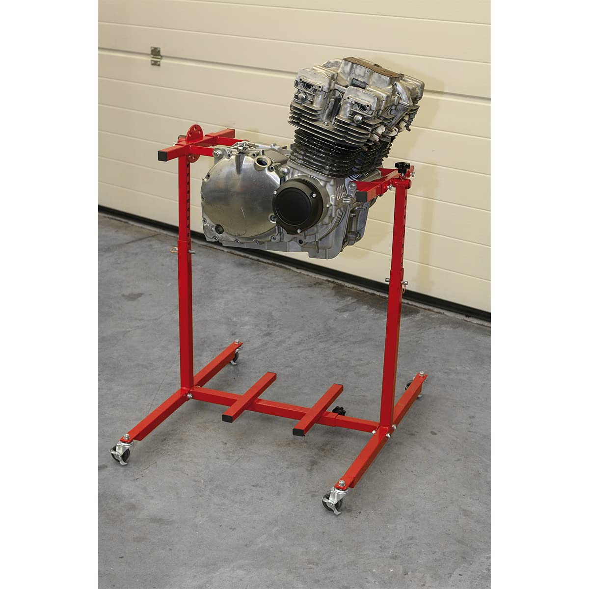 Sealey MES02 Heavy Duty Multi Cylinder Engine Rebuild Stand - 75kg Capacity for Automotive Repair & DIY Engine Rebuilding Projects