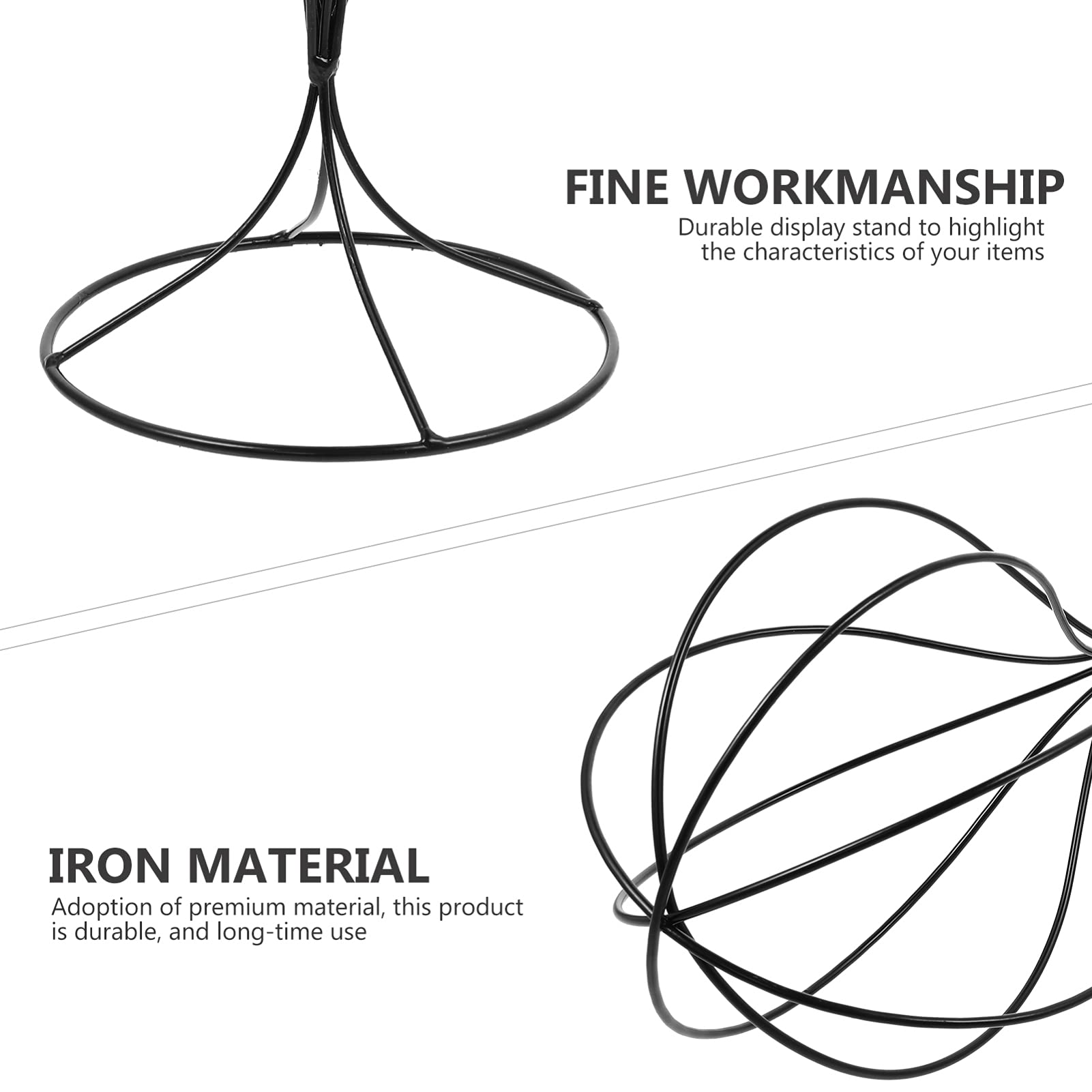 Premium Wrought Iron Hat Rack Stand - Adjustable Hat Shaper & Display Holder for Clothing Stores | Hat Storage Support & Stretcher for Caps, Fedoras, and Cowboy Hats | Perfect for Retail Displays, Home Organization, and Hat Care