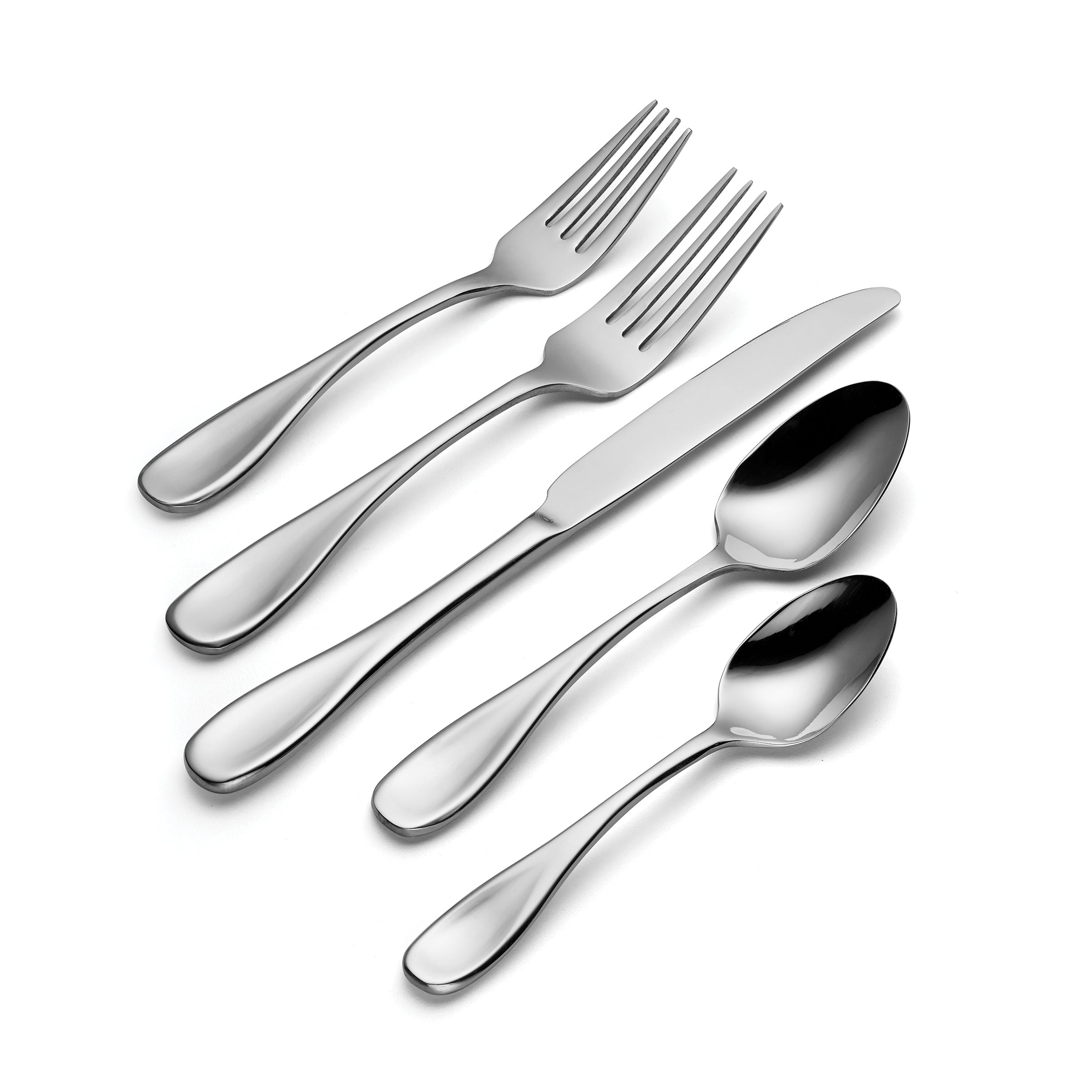 Premium Voss 50-Piece Stainless Steel Flatware Set - Knives, Forks & Spoons for 8 - Elegant Dining Utensils for Restaurants, Weddings & Dinner Parties