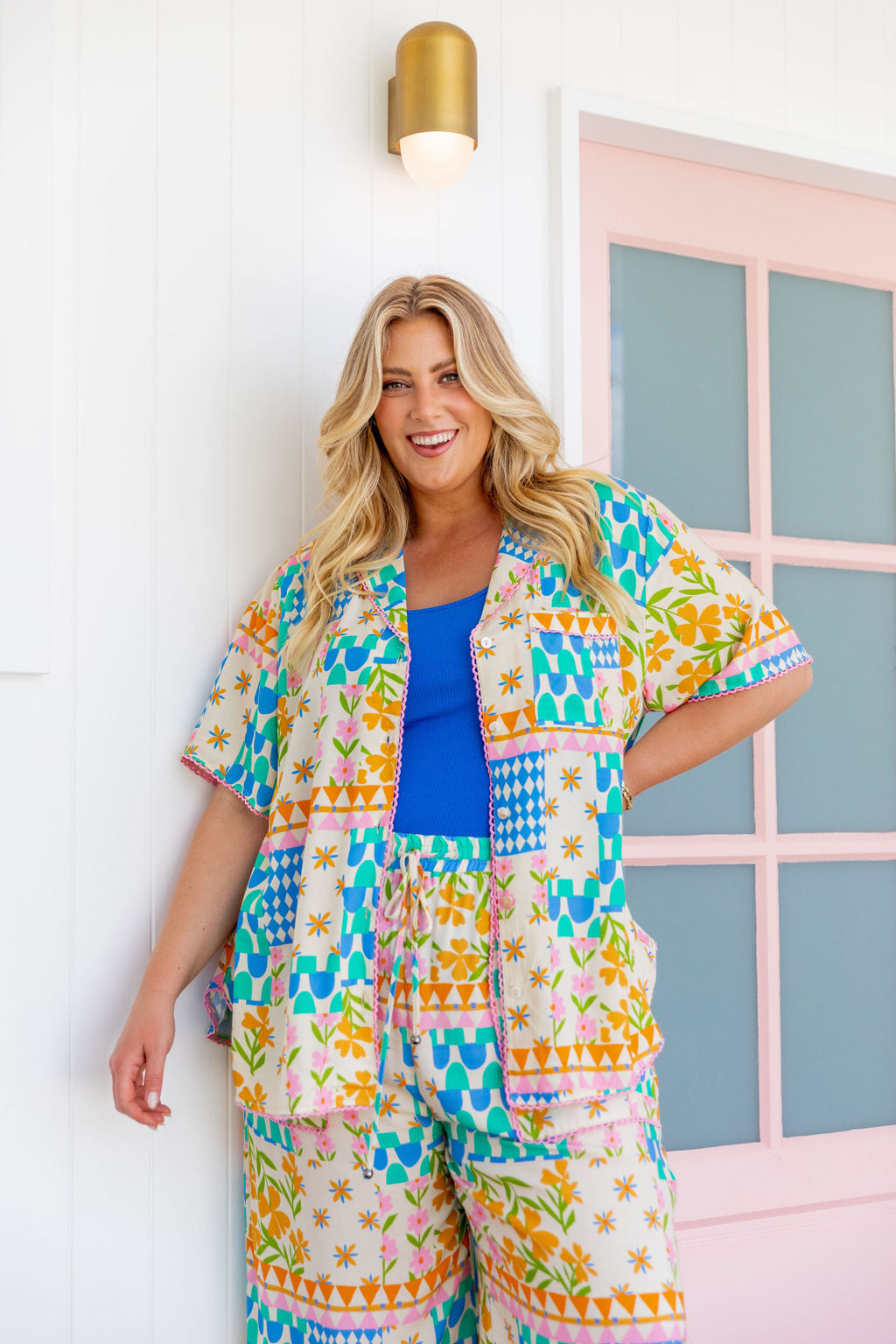 Luella Patch Garden Print Shirt - Stylish Floral Blouse for Women | Perfect for Casual Outings, Office Wear & Spring Fashion