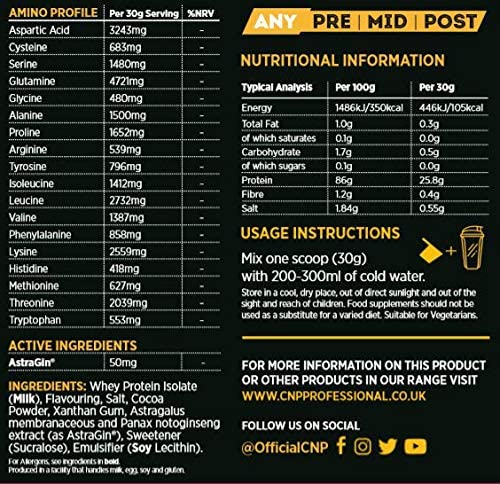 CNP Professional Whey Protein Isolate - Strawberry Flavor 1.6kg (3.5lb) for Muscle Recovery & Post-Workout Nutrition | Gym Supplement for Athletes & Bodybuilders