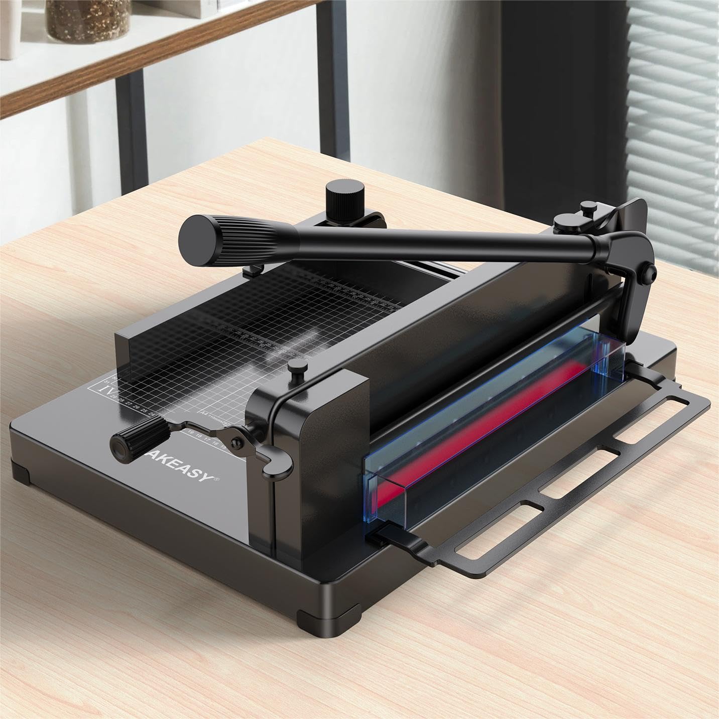 12 Inch Heavy Duty Guillotine Paper Cutter - 400 Sheet Capacity for A4 Paper, Solid Steel Construction - Perfect for Office, School, Crafting & Bulk Paper Cutting