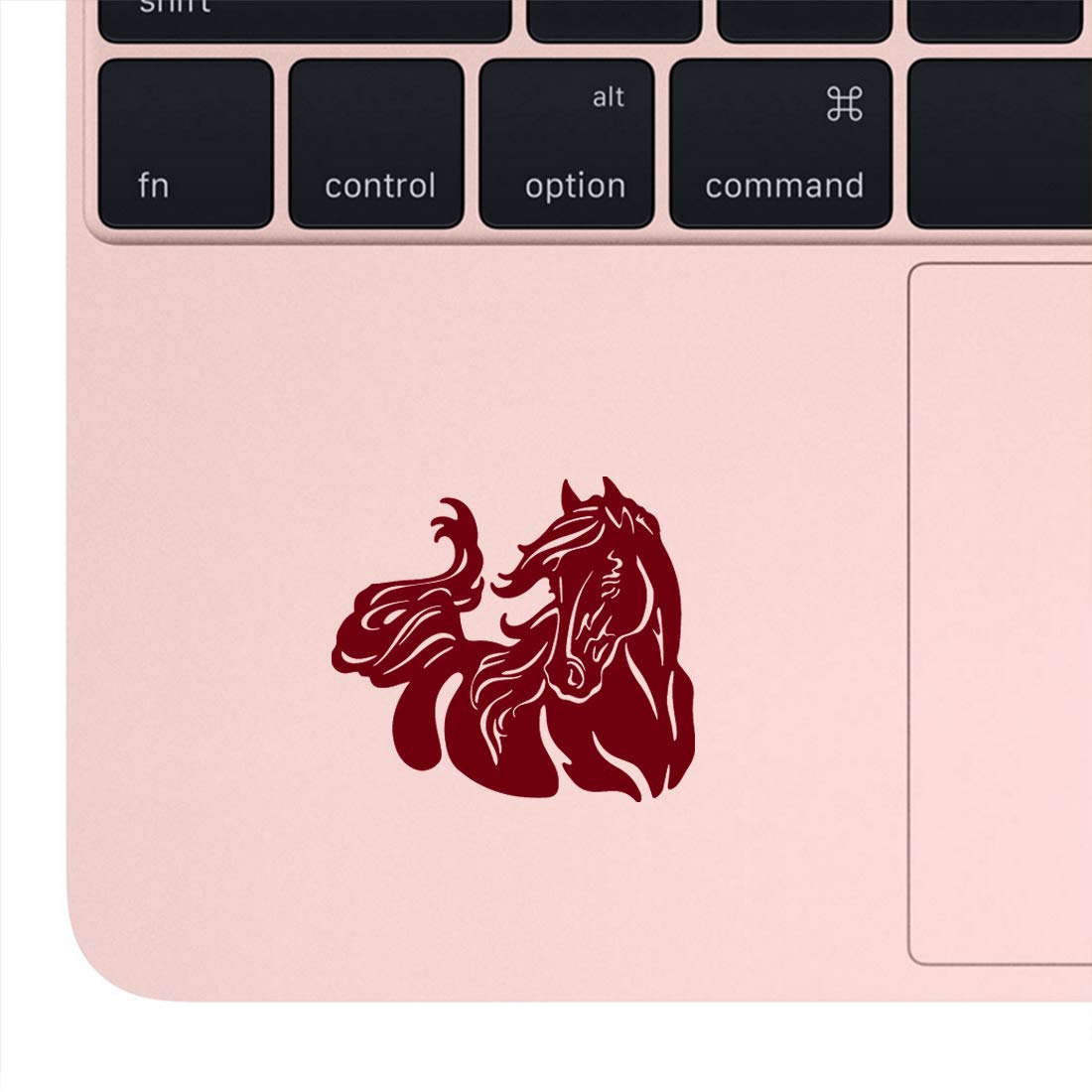 Premium Waterproof Vinyl Horse Decal Stickers (Burgundy, Set of 2) - Durable Laptop, Phone, Helmet, Car Window, Bumper, Mug, Cup, Door & Wall Decoration - Perfect for Personalizing Your Devices, Vehicles and Home Decor