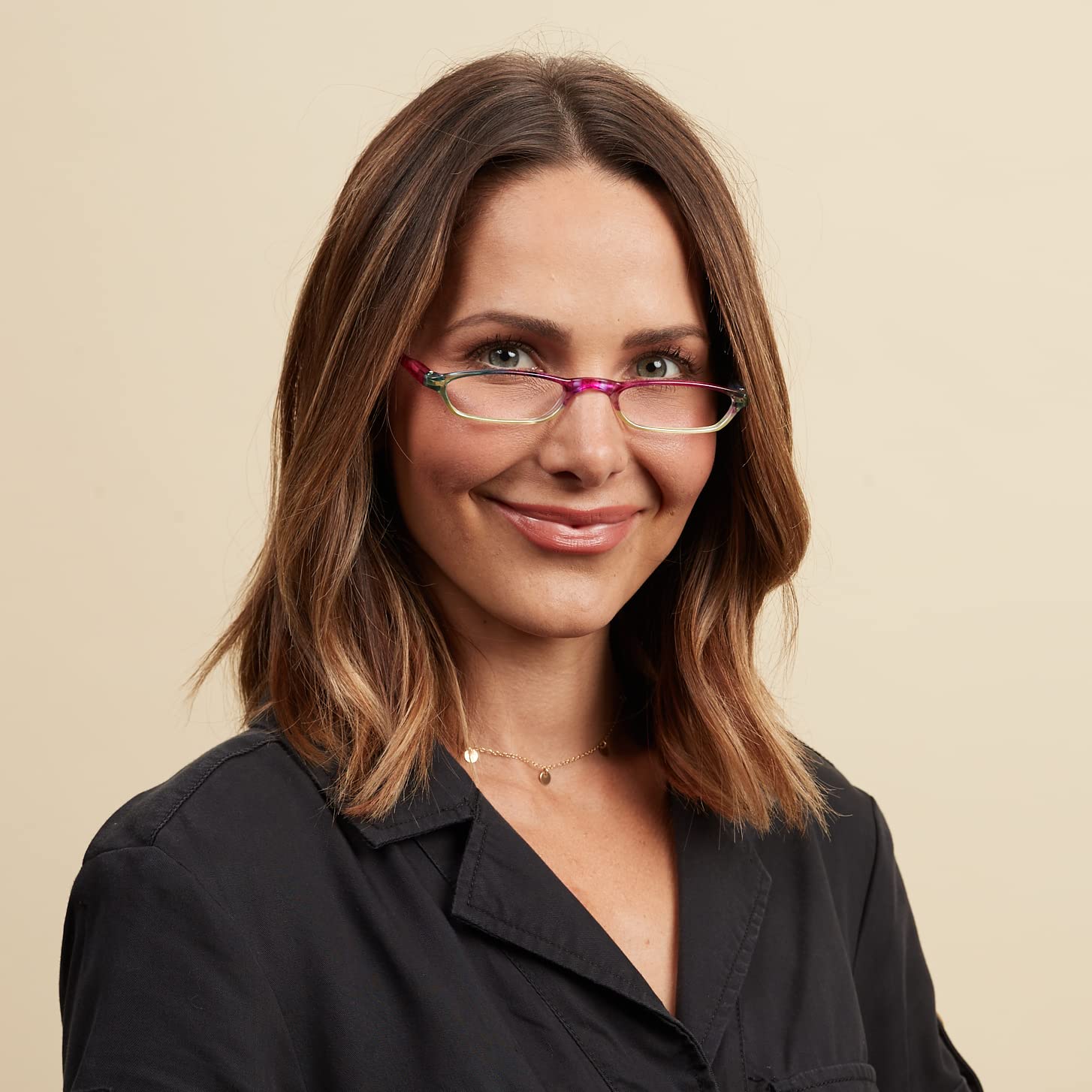 PeeperSpecs Key West Sunrise Rectangular Reading Glasses +1.50 to +3.50 Strength - Lightweight Blue Light Blocking Glasses for Women & Men - Perfect for Reading, Computer Use & Office Work