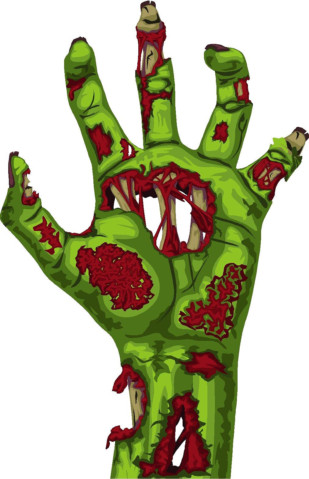 Zombie Hands Outbreak - Funny Cool Sticker Decal for Laptop, Phone, Notebook - Peel & Stick Humor Decoration for Halloween Party, Office Prank